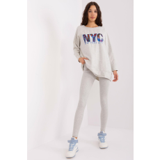 FiatalDivat Tréningruha NYC model 83032 szürke felirattal