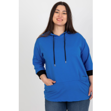 FiatalDivat Túlméretezett kapucnis pulóver zsebekkel, 24154-es modell, királykék női pulóver, kardigán