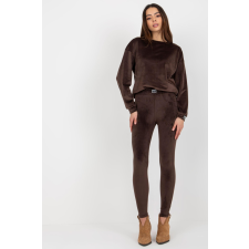 FiatalDivat Velúr tréningruha szett leggingssel modell 18306 barna női edzőruha