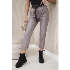 FiatalDivat Viaszos nadrág övvel modell 52293-1 színes cappuccino női nadrág