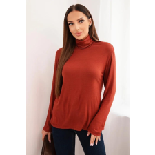 FiatalDivat Viskóz garbós, hosszú ujjú blúz IT110 modell barna színben blúz