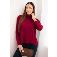 FiatalDivat Viskóz garbós, hosszú ujjú blúz IT110 modell sötétlila blúz