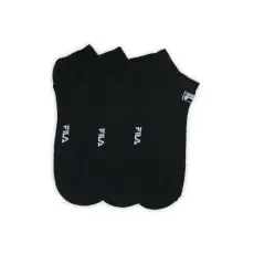 Fila Fila unisex légáteresztő titokzokni - 3 pár/csomag - pamut titokzokni - fekete - 35-38