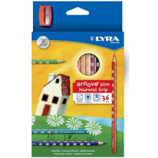 Fila LYRA Groove Slim Színes Ceruza Háromszögletű 36 Darabos Hegyezővel (L2821360 FILA) színes ceruza