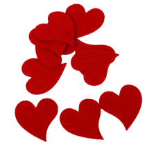  Filc francia szív 4cm 10db- m dekorációs kellék