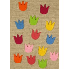  Filcfigura - Tulipánfej mini (14 db/cs) dekorációs kellék