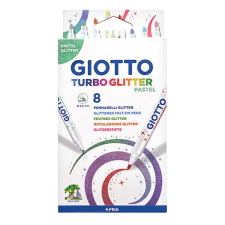  Filctoll GIOTTO Turbo Glitter csillámos pasztell 8db-os készlet toll
