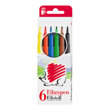 Filctoll ICO Süni 300 6 db/készlet papírdobozos filctoll, marker