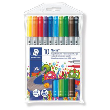  Filctoll készlet 1-3 mm kétvégű kimosható STAEDTLER &quot;Noris® 320&quot; 10 különböző szín filctoll, marker