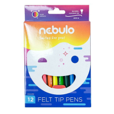 Filctoll NEBULO vízbázisú színes 12 darabos filctoll, marker