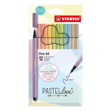  Filctoll STABILO Pen 68 Pastellove 1mm 12db-os készlet filctoll, marker