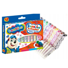  Filctollak, 12 színű, Hot Wheels filctoll, marker