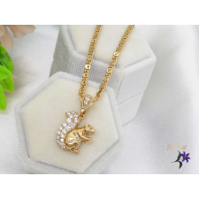  Filippa antiallergén mókus medálos nyaklánc-18K nyaklánc