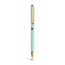 FILOFAX Golyóstoll, 0,8 mm, arany színű klip, világoskék tolltest, FILOFAX &quot;Expressions&quot;, fekete toll