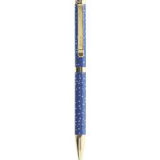  FILOFAX Golyóstoll, 1,0 mm, arany színű klip, kék tolltest, FILOFAX &quot;Indigo&quot;, fekete toll