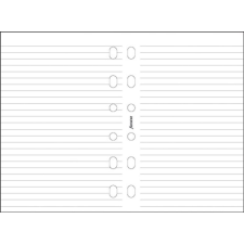 FILOFAX Kalendárium betét, jegyzetlap, pocket méret, vonalas, FILOFAX, fehér, 25lap/cs gyűrűs kalendárium betétlap