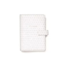 FILOFAX Kalendárium, gyűrűs, betétlapokkal, personal méret, FILOFAX "Moonlight", fehér mappa