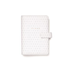 FILOFAX Kalendárium, gyűrűs, betétlapokkal, personal méret, FILOFAX "Moonlight", fehér gyűrűskönyv
