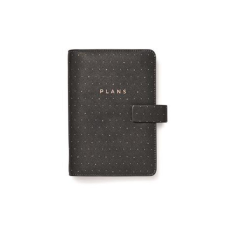FILOFAX Kalendárium, gyűrűs, betétlapokkal, personal méret, FILOFAX "Moonlight", fekete gyűrűskönyv