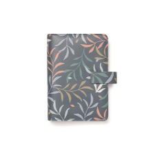 FILOFAX Kalendárium, gyűrűs, betétlapokkal, personal méret, FILOFAX "Botanical", sötétkék mappa