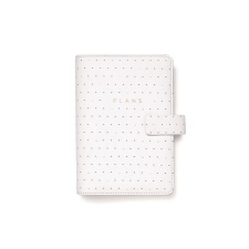 FILOFAX Kalendárium, gyűrűs, betétlapokkal, personal méret, FILOFAX "Moonlight", fehér gyűrűskönyv