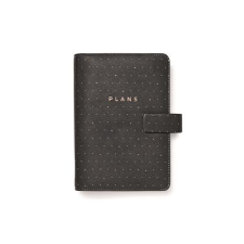 FILOFAX Kalendárium, gyűrűs, betétlapokkal, personal méret, FILOFAX "Moonlight", fekete gyűrűskönyv