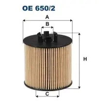 Filtron olajszűrő OE 650/2 autóalkatrész