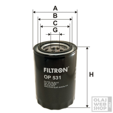  Filtron olajszűrő OP531 olajszűrő