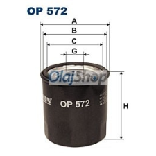 Filtron Olajszűrő (OP 572) olajszűrő