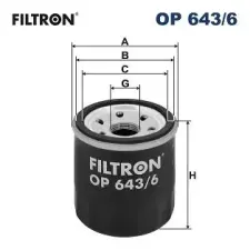Filtron olajszűrő OP 643/6 autóalkatrész