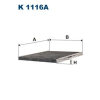 Filtron szűrő, utastér levegő K 1116A