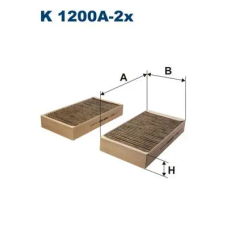 Filtron szűrő, utastér levegő K 1200A-2x autóalkatrész