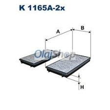 Filtron Utastérszűrő (K 1165A-2X) pollenszűrő