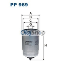 Filtron Üzemanyagszűrő (PP 969) üzemanyagszűrő