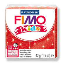 FIMO Gyurma, 42 g, égethető, FIMO Kids, glitteres piros (FM8030212) süthető gyurma