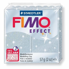 FIMO Gyurma, 57 g, égethető, FIMO  Effect , csillámos ezüst süthető gyurma