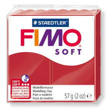 FIMO Gyurma, 57 g, égethető, FIMO "Soft", karácsonyi piros kreatív és készségfejlesztő