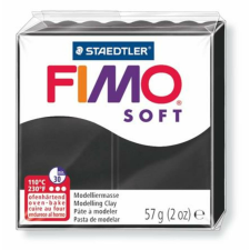 FIMO Gyurma, 57 g, égethető, FIMO Soft, fekete (FM80209) süthető gyurma