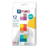 FIMO Gyurma, készlet, 12x25 g, égethető, FIMO "Soft Brillant", 12 különböző szín