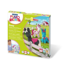 FIMO Gyurma készlet, 4x42 g, égethető, FIMO "Kids Form & Play", pónik süthető gyurma