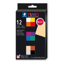 FIMO Gyurma, készlet, égethetõ, 12x25 g, FIMO "Professional Basic", 12 különbözõ szín gyurma