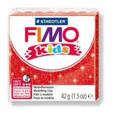 FIMO Kids süthető gyurma, 42 g - glitter piros (8030-212) modellmassza