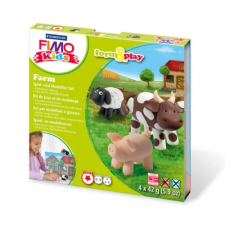 FIMO Kids süthető gyurma készlet, Form & Play - 4x42 g - farm modellmassza