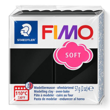 FIMO Soft süthető gyurma, 57 g - fekete (8020-9) modellmassza