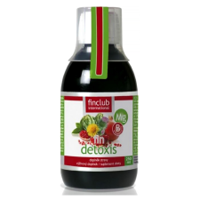 Finclub Detoxis szirup méregtelenítésre, tisztítókúrára 9 gyógynövénnyel vitamin és táplálékkiegészítő