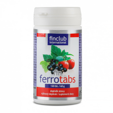 Finclub Ferrotabs vas-réz-cink tabletta vashiányra vitamin és táplálékkiegészítő