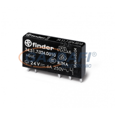 Finder 34.51.7.060.5000 Ultravékony printrelé,1 váltóérintkező,6A villanyszerelés