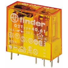 Finder 406182304300 Miniatűr printrelé, 1 záróérintkező,16A villanyszerelés