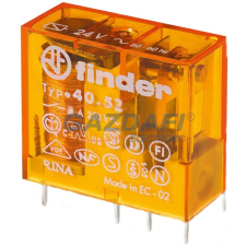 Finder 40.52.8.024.2000 Miniatűr printrelé, 2 váltóérintkező, 8A villanyszerelés