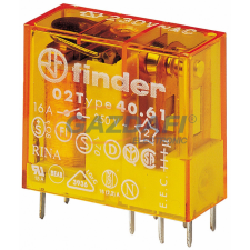 Finder 40.61.8.024.4000 Miniatűr printrelé, 1 váltóérintkező,16A villanyszerelés